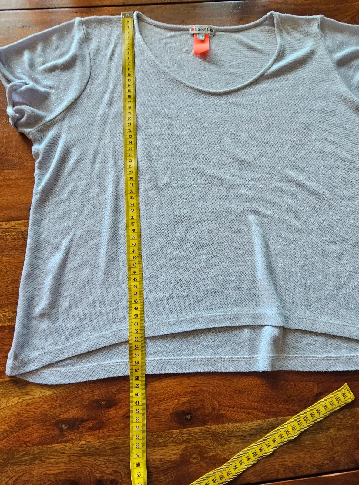 T-shirt StreetOne – Taille 40 – Blanc gris pailleté – Bon état – photo 6
